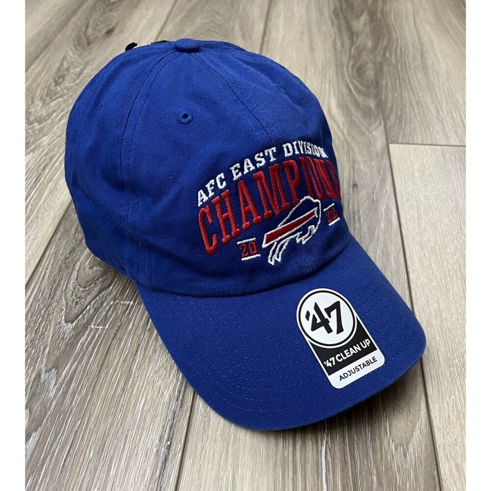 Buffalo Bills AFC East Champions NFL Team Clean Up Adjustable Blue Hat by '47